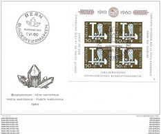 100 - 60 - Enveloppe Avec Bloc Pro Patria 1960 - Oblit Spéciale 1er Jour - Covers & Documents