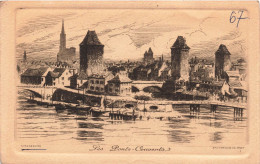 FRANCE - Strasbourg - Vue Générale - Les Ponts Couverts - Carte Postale Ancienne - Strasbourg