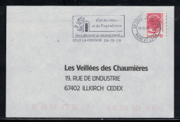 YT 4199 SSL/DOUE LA FONTAINE 29/10/08 FAG D/C CITE DES ROSES ET DU TROGLODYTISME - Lettres & Documents