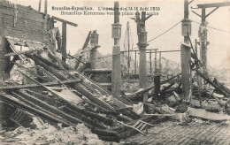 BELGIQUE - L'incendie Des 14 Et 15 Août 1910 - Bruxelles Kermesse Vers La Place Du Marché - Carte Postale Ancienne - Exposiciones Universales