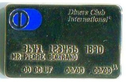 PIN'S DINER'S CLUB INTERNATIONAL PIN'S COLLECTOR Au FORMAT CARTE BANCAIRE -SUPER DESIGN -TRES BON ETAT -REF-img187Z4 - Banks