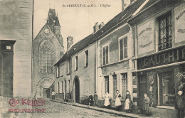 St Arnoult * Rue Et L'église * Peinture Encadrements GAUTHIER * Magasin Commerce * Villageois * Pub Chocolat KOHLER - St. Arnoult En Yvelines