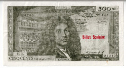 FRANCE - Billet Scolaire 500 NF - Specimen