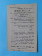 Zuster MARIA BLANDINA ( Lea VANHOUTTE ) H. PROFES > Klooster V. 't Geloove > 1947 ( Zie Scans ) ! - Religion & Esotérisme