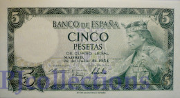 SPAIN 5 PESETAS 1954 PICK 146a UNC - 5 Peseten