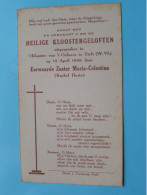 Zuster MARIA CELESTINA ( Rachel HOSTE ) H. KLOOSTERGELOFTEN > Klooster V. 't Geloove Tielt > 1949 ( Zie Scans ) ! - Religion & Esotérisme