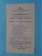 Zuster MARIE-MARTINE ( Irène GOENS ) H. KLOOSTERGELOFTEN > Klooster Zusters V. Maria > 1954 Pittem ( Zie Scans ) ! - Religion & Esotérisme