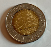 ITALIA 1996 Moneta  L.500  Istituto Nazionale Statistica - 500 Liras