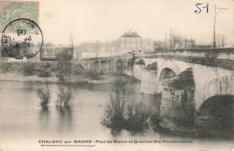 FRANCE - Chalons Sur Marne - Vue Générale Du Pont De Marne Et Quartier Ste Prudentienne - Carte Postale Ancienne - Châtillon-sur-Marne