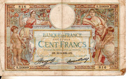 BILLET FRANCE SULLY 100 FRANCS - 100 F 1908-1939 ''Luc Olivier Merson''