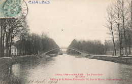 FRANCE - Chalons Sur Marne - Vue Générale De La Passerelle Du Canal - Carte Postale Ancienne - Châtillon-sur-Marne