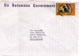 74892 - Botswana - 1976 - 25t Mineralien EF A Bf GABORONE -> Westdeutschland - Mineralen