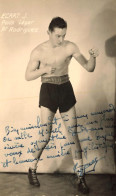 Boxe * Le Boxeur " J. ECART " Poids Léger Professeur Rodriguez Rennes * Dédicace Autographe * Boxer Sport Sports - Boxing