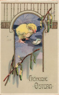 FETES ET VOEUX - Pâques - Fröuche Ostern - Un Poussin Sortant De Sa Coquille - Colorisé - Carte Postale Ancienne - Ostern