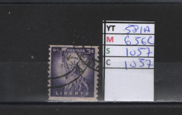 PRIX FIXE Obl  581A YT 656C MIC 1057 SCO 157 GIB  Statue De La Liberté 1954 Etats Unis 58A/06 - Used Stamps