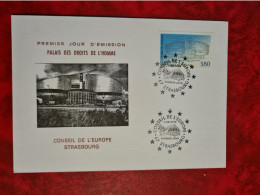 Lettre / Carte 1998 STRASBOURG FDC CONSEIL DE L'EUROPE PALAIS DES DROITS DE L'HOMME - Altri & Non Classificati