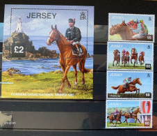 Jersey 2013, Corbiere National Grand Winner 1983 - Horses, MNH Unusual S/S And Stamps Set - Jersey