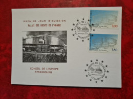 Lettre / Carte 1998 STRASBOURG FDC CONSEIL DE L'EUROPE PALAIS DES DROITS DE L'HOMME - Sonstige & Ohne Zuordnung