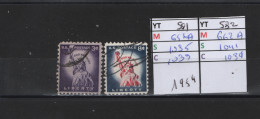 PRIX FIXE Obl  581 582 YT 656A 662A  MIC 1035 1041 SCO 1033 1031 GIB Statue De La Liberté 1954 Etats Unis 58A/06 - Used Stamps