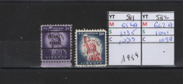 PRIX FIXE Obl  581 582 YT 656A 662A  MIC 1035 1041 SCO 1033 1031 GIB Statue De La Liberté 1954 Etats Unis 58A/06 - Used Stamps
