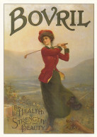GOLF Golfing Lady BOVRIL Avertising Postcard - Golf