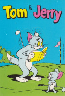 GOLF - Tom & Jerry Adhesive Postcard - Golf
