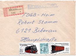 74903 - DDR - 1983 - 20+50Pfg Schmalspurbahn A R-Bf ZWICKAU -> Biberau - Trains