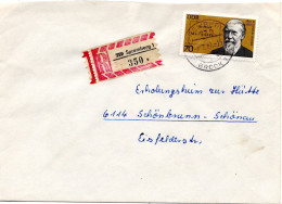 74904 - DDR - 1981 - 70Pfg Raabe EF A R-Bf SPREMBERG -> Schoenbrunn - Cartas & Documentos