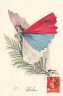 Ww1 Guerre 14/18 War * CPA Illustrateur Art Nouveau * Femme Papillon * Serbie * Butterfly * Militaria - Oorlog 1914-18