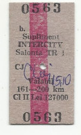 Romania, Intercity Ticket, Cluj - Salonta,  2005. - Europe