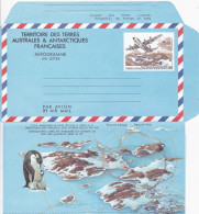 T.A.A.F N° 1** Aérogramme 1993 Plié Au Format - Enteros Postales