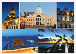 CPM - J - BRESIL - SALVADOR DE BAHIA - IGREJA DE MISERICORDIA - PALACIO RIO BRANCO - CATEDRAL DE SE - FORTE SAO MARCELO - Salvador De Bahia