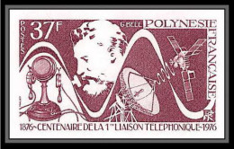 90662d Polynesie (Polynesia) Essai Non Dentelé Imperforate ** MNH N° 110 Telephone Graham Bell Espace (space) Satellite - Imperforates, Proofs & Errors