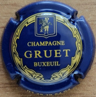 Capsule Champagne GRUET Série Nom Horizontal, Petit Liseret, Bleu Marine & Jaune Nr 05 - Gruet