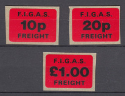 Falkland Islands FIGAS Freight Stamps Mint - Falkland
