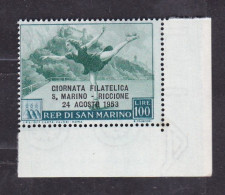 1953 San Marino Saint Marin GIORNATA FILATELICA RICCIONE - PATTINATRICE, SKATER, SPORT, PATINEUSE Serie MNH** - Nuovi