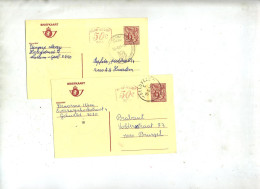 Carte Postale 6 Lion + Complément 50 C Cachet - Tarjetas 1951-..