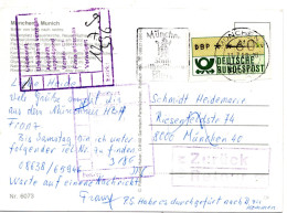 74919 - Bund - 1989 - 60Pfg ATM A OrtsAnsKte MUENCHEN - ... , "unzustellbar" Zurueck - Vignette [ATM]