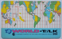 Jamaica World Talk $100  Prepaid - World Time Map - Jamaica