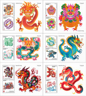 Centrafrica 2023, Year Of The Dragon, 6Blocks - Astrologie