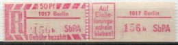 DDR Einschreibemarke Berlin SbPA Postfrisch, EM2B-1017bI(1) Zh - Aangetekende Etiketten