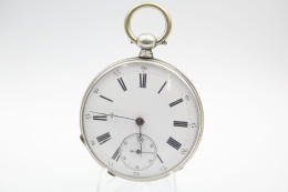 Watches : POCKET WATCH SOLID SILVER Key Winding Wide Dial Open Face 1880-900's - Original - Running - Montres Gousset