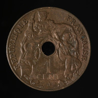  Indochine / Indochina, , 1 Centième / 1 Cent, 1922, Paris, Bronze, TTB (EF),
KM#12.1, Lec.85 - Französisch-Indochina
