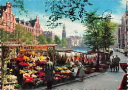 PAYS-BAS - Amsterdam - Vue Générale Du Marché Des Fleurs Avec Tour De La Monnaie - Carte Postale - Amsterdam