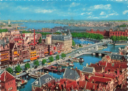 PAYS-BAS - Amsterdam - Vue Générale - Damrak Avec Vue Sur L'Y - Carte Postale - Amsterdam