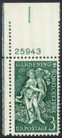 !a! USA Sc# 1100 MNH SINGLE From Upper Left Corner W/ Plate-# 25943 - Gardening - Unused Stamps