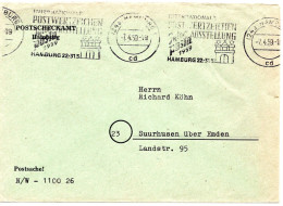 74930 - Bund - 1959 - PostscheckBf HAMBURG - ... INTERPOSTA 1959 ... -> Suurhusen - Lettres & Documents