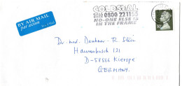 74932 - Grossbritannien - 1998 - 30p Machin EF A LpBf SHEFFIELD - COLDSEAL ... -> Deutschland - Storia Postale
