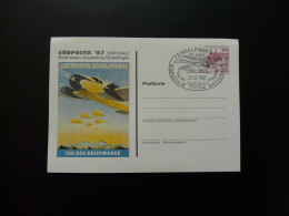 Entier Postal Stationery Card Aviation Tag Der Flugpost Sindelfingen 1987 - Private Postcards - Used