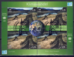 UNO Wien 2008 - Klimawandel, Block 24 (Nr. 559 - 562), Gestempelt / Used - Used Stamps